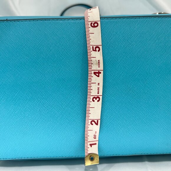 Michael Kors Aquamarine/Silver Safiano Leather Tote Bag - Picture 4 of 12